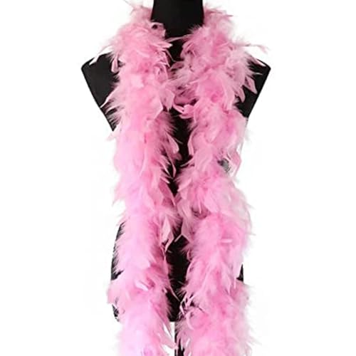 Federboa, Truthahn Dekoration, Federgirlande in Rosa, Weiches Party Kostüm Zubehör, 20er Jahre Kostüm Accessoire für Karneval, Mädchen Kostüm für Cosplay, Halloween Party, Hochzeit, Tanz von Generisch