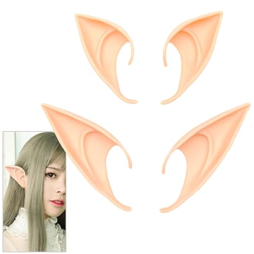 Feezi Pixie Elfenohren, Feenohren, Cosplay, Halloween, Party, Live-Übertragung, Requisiten, Anime-Party, Kostüm, Maskenball, Elfen, Vampir-Ohren (2 Paar) von Generisch