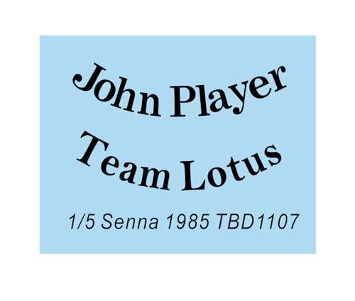 Fehlende Aufkleber für Senna Casco 1985 Maßstab 1/5 Decal TBD1107 Fehlende Aufkleber für Senna Casco 1985 Maßstab 1/5 Decal TBD1107 von Generisch