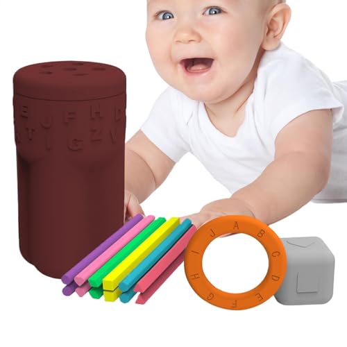 Feinmotorikspielzeug, Sensorik-Stabspielzeug für Kinder,Silikon-Sinnesspielzeug für Kinder, Feinmotorikspielzeug - Lernspielzeug zum Sortieren, farblich abgestimmte, farbenfrohe Kinderspiele für Mädch Feinmotorikspielzeug, Sensorik-Stabspielzeug für Kinder,Silikon-Sinnesspielzeug für Kinder, Feinmotorikspielzeug - Lernspielzeug zum Sortieren, farblich abgestimmte, farbenfrohe Kinderspiele für Mädch von Generisch