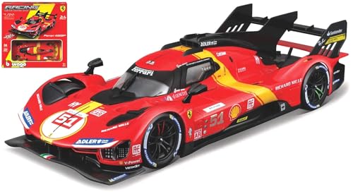Ferari 499P Nr 51 24H Le Mans Gewinner 2023 Calado Giovinazzi Guidi mit Sockel Bausatz 1/24 Burago Modell Auto Ferari 499P Nr 51 24H Le Mans Gewinner 2023 Calado Giovinazzi Guidi mit Sockel Bausatz 1/24 Burago Modell Auto von Generisch