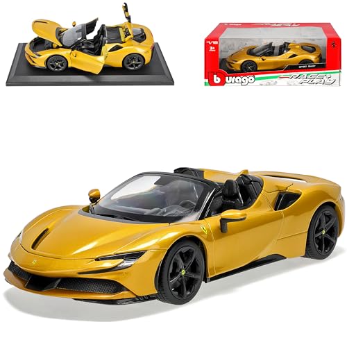 Ferari SF90 Spider Cabrio Gelb Gold Metallic Ab 2020 1/18 Burago Modell Auto Ferari SF90 Spider Cabrio Gelb Gold Metallic Ab 2020 1/18 Burago Modell Auto von Generisch
