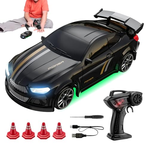 Fernbedienbares Spielzeugauto | 1 64 Elektro RC Rennspielzeug | Tragbares Ergonomisches Drift Rennfahrzeug Geschenk Für Geburtstag Weihnachten Indoor Outdoor von Generisch