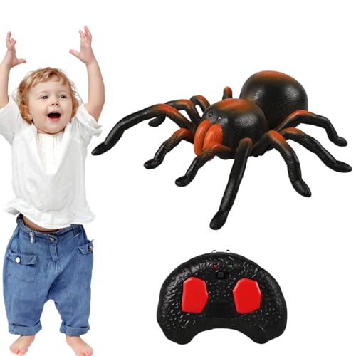 Fernbedienungsspinne für Kinder, realistische Spinne, Tierspielzeug Hohe Simulationsspinne, Halloween-Spinne mit leuchtenden Augen, bewegliches Tier, Spukhaus, Friedhof, Halloween-Garten-Requisiten Fernbedienungsspinne für Kinder, realistische Spinne, Tierspielzeug Hohe Simulationsspinne, Halloween-Spinne mit leuchtenden Augen, bewegliches Tier, Spukhaus, Friedhof, Halloween-Garten-Requisiten von Generisch