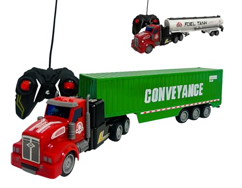 Ferngesteuerter LKW für Kinder mit LED-Lichtern RC ferngesteuerter LKW mit Tankanhänger Container mit Battery Pack USB-Ladegerät Tir Lastwagen Gelenkmotortransport Zufälliger Gegenstand Ferngesteuerter LKW für Kinder mit LED-Lichtern RC ferngesteuerter LKW mit Tankanhänger Container mit Battery Pack USB-Ladegerät Tir Lastwagen Gelenkmotortransport Zufälliger Gegenstand von Generisch