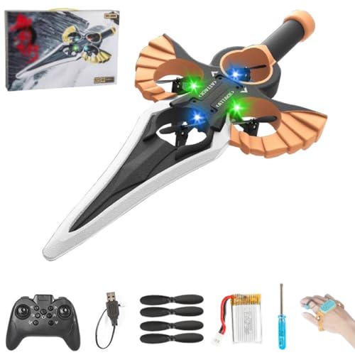 Ferngesteuertes Flugschwert, 2025 neues Stunt-Flugzeug mit Autopilot und Gyro-Stabilisator, Flying Sword Rc Glider, leichtes Easy Fly Rc Glider, 3-Gang-Steuerung (Dark Copper-Dual Control) von Generisch