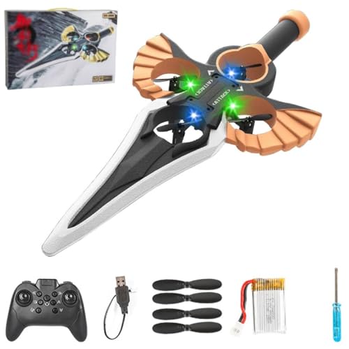 Ferngesteuertes Flugschwert, 2025 neues Stunt-Flugzeug mit Autopilot und Gyro-Stabilisator, Flying Sword Rc Glider, leichtes Easy Fly Rc Glider, 3-Gang-Steuerung (Dark Copper-Single Control) von Generisch