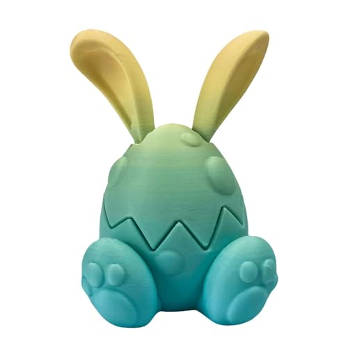 Festival Kaninchen Figur Spielzeug - 3.46x2.44x2.28 Zoll Bedruckte Osterhasen Eier - Figur Spielzeug | 20g Bedruckter Hasenzappwerk Für Garten Heimtisch Schlafzimmer Wohnzimmer von Generisch