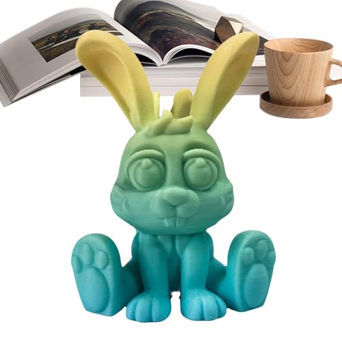 Festival Kaninchen Figur Spielzeug - 3.46x2.44x2.28 Zoll Bedruckte Osterhasen Eier - Figur Spielzeug | 20g Bedruckter Hasenzappwerk Für Garten Heimtisch Schlafzimmer Wohnzimmer von Generisch