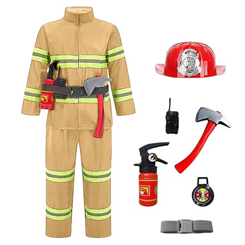 Feuerwehr KostüM Kinder Feuerwehr Set Kinder-Feuerwehrmann Mit FeuerlöScher Feuerwehrmann ZubehöR für Rollenspiel Maskerade Partys Feuerwehr KostüM Kinder Feuerwehr Set Kinder-Feuerwehrmann Mit FeuerlöScher Feuerwehrmann ZubehöR für Rollenspiel Maskerade Partys von Generisch
