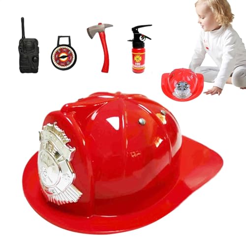Feuerwehrmütze - Rollenspielspielzeug-Ausrüstungsset Für Feuerwehrmann | Halloween-Kostüme, Fantastisches -Rollenspielset, Feuerwehrspielzeug-Zubehör Für Kinder, Und Mädchen Feuerwehrmütze - Rollenspielspielzeug-Ausrüstungsset Für Feuerwehrmann | Halloween-Kostüme, Fantastisches -Rollenspielset, Feuerwehrspielzeug-Zubehör Für Kinder, Und Mädchen von Generisch