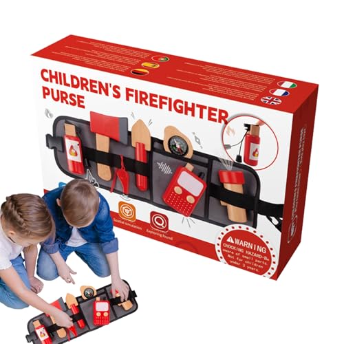Feuerwehrspielzeug, Feuerwehrspielzeug für Kinder 3-5 - Stellen Sie sich vor, dass das Spielfeuer -Accessoire,Pädagogische Cosplay -Requisiten, Holzzubehör mit Aufbewahrungstasche für Kleinkind, Kinde Feuerwehrspielzeug, Feuerwehrspielzeug für Kinder 3-5 - Stellen Sie sich vor, dass das Spielfeuer -Accessoire,Pädagogische Cosplay -Requisiten, Holzzubehör mit Aufbewahrungstasche für Kleinkind, Kinde von Generisch