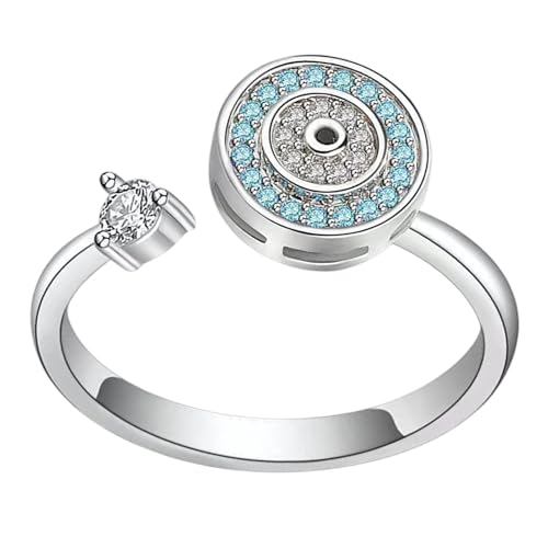 Fidget Ring,Spinner Ring - Männer Frauen verstellbare Spinnerringe,Exquisiter Fidget-Schmuck, stilvoller Rollring für Familien, Freunde, Liebhaber von Generisch