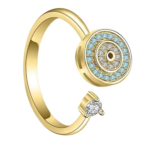 Fidget-Schmuck für Damen, Spinner-Ringe für Damen - Verstellbare sensorische Ringe Fidget sensorische Ringe | Exquisite Spinnerringe, Fidget Rolling Ring für Erwachsene für Feiertage für Liebhaber, Fr von Generisch