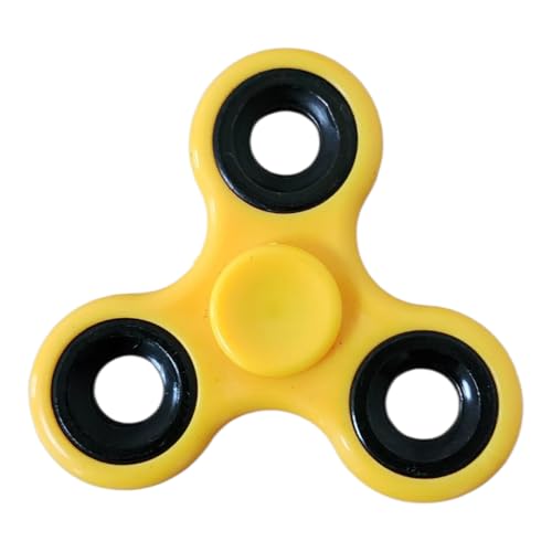 Fidget Spinner, Gelb, ultraschnelle Kugellager, Stressabbau und Fokushilfe, ab 3 Jahren von Generisch