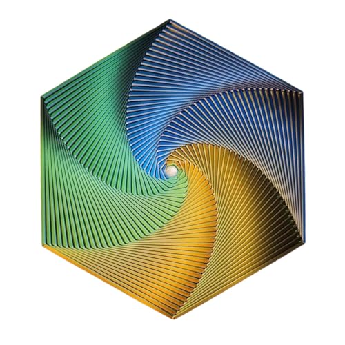 Fidget Spiral Spinner, sechseckiges Anti-Stress-Spielzeug, 3D-Illusion für sensorische Spiele, kreatives Spielzeug für Kinder, um Stress abzubauen von Generisch