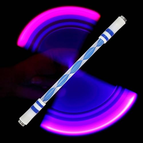 Fidget-Stifte, Spinner-Stift, blinkender Fidget-Stift mit LED-Licht, kreativer Rollstift, bruchsicherer Fingerspitzenspinner für Kinder, Kinder, Mädchen, Jungen, Erwachsene von Generisch