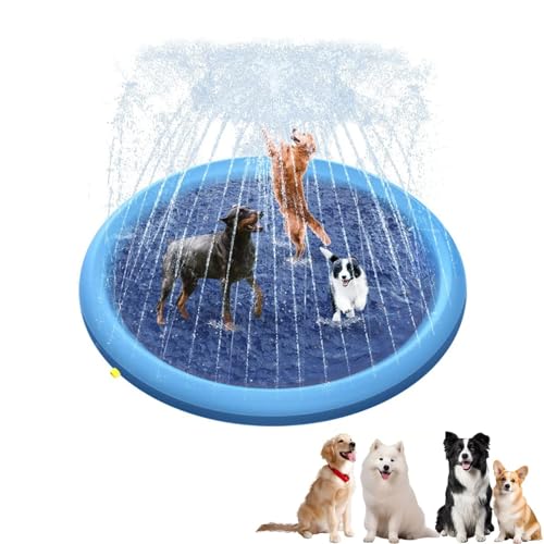 Fidofaves Splash Pad for Dogs, Fidosplash Splash Pad Dog, Dog Splash Pad for Large Dogs Heavy Duty, Non-Slip Dog Water Play Mat (67in) von Generisch
