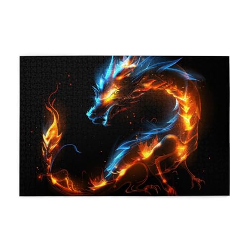 Fiery Dragon 1000 Teile Puzzle für Erwachsene Holzpuzzles für Erwachsene Geschenke Wohnkultur Fiery Dragon 1000 Teile Puzzle für Erwachsene Holzpuzzles für Erwachsene Geschenke Wohnkultur von Generisch