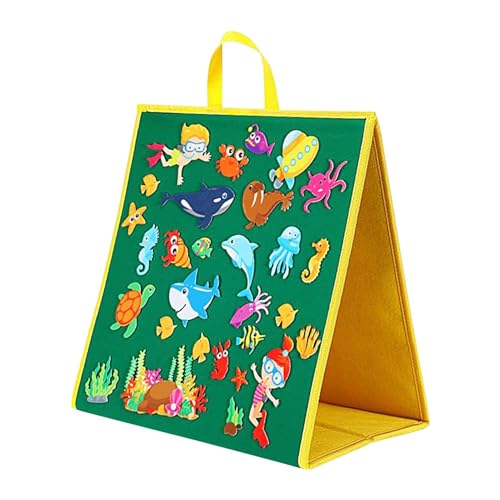Filz Lerntafel | Filztafel Geschichten-Sets - mit Griff Kinder Lerntafel Bauernhof Tier Lehrmittel von Generisch