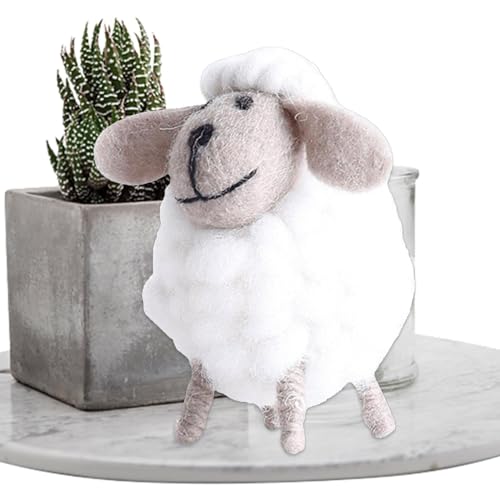 Filz Schaf Figuren, Handgemachte Filz Lamm Figur | Entspannende Schlafenszeit Dekorative Niedliche Stofftiere Lamm Spielzeug - Wollfilz Home Tree Decor, Schaf Plüsch Dekofiguren, Wolle Lamm Charm Filz Schaf Figuren, Handgemachte Filz Lamm Figur | Entspannende Schlafenszeit Dekorative Niedliche Stofftiere Lamm Spielzeug - Wollfilz Home Tree Decor, Schaf Plüsch Dekofiguren, Wolle Lamm Charm von Generisch