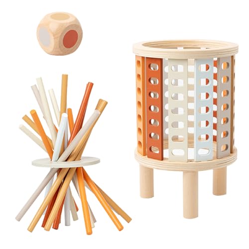 Fine Motor Skill Building Blocks, Sturzturmspielzeug - Turmspielzeugbausteine ​​,Pädagogisches Familienpuzzlespiel zum Geburtstag Weihnachten Neujahr Ostern von Generisch
