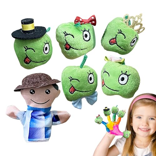 Finger Puppets, Set of 6 Farm Fruits Hand Puppets, Interactive Preschool Activity, Educational Performance Theater Props for Preschool Learning, Storytelling Fun, 3.15 Inches Finger Puppets, Set of 6 Farm Fruits Hand Puppets, Interactive Preschool Activity, Educational Performance Theater Props for Preschool Learning, Storytelling Fun, 3.15 Inches von Generisch