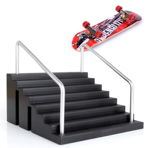 Finger Skateboard Park - Mini Fingerboard Skate Ramp Set | Langlebige Kunststoff Mit Schienen Rampen Treppen Für Tricks Und Stunts | Finger Skateboardd Spielzeug - Kinder Teenager Erwachsene von Generisch