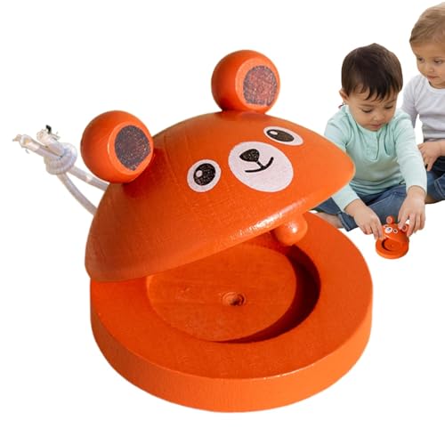 Fingerkastagnetten, Kastagnetten für Kinder - Hand-Finger-Klappbrett mit niedlichem Tiermuster und Schnur | Perkussionsspielzeug für und Mädchen ab 3 Jahren, Musikinstrumente Fingerkastagnetten, Kastagnetten für Kinder - Hand-Finger-Klappbrett mit niedlichem Tiermuster und Schnur | Perkussionsspielzeug für und Mädchen ab 3 Jahren, Musikinstrumente von Generisch