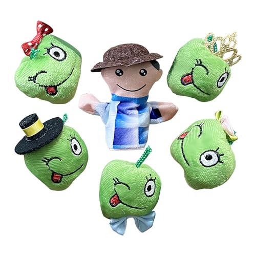 Fingerpuppen Für Kinder - Bauernhof Früchte Handpuppen 6 Stück - Pädagogische Lernspielzeuge Mit Weichen Figuren Für Sinnesanregung Und Spielideen von Generisch