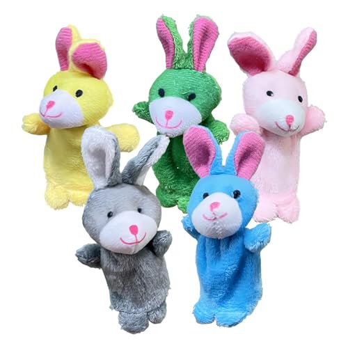 Fingerpuppen | Plüsch Bunny Tierpuppen| 5 Stück Tier Fingerpuppen, Fingerpuppen für Kinder, Shows, Spielzeit, Schulen, Geburtstag, Kinderparty und Stuffer für Ostereier Fingerpuppen | Plüsch Bunny Tierpuppen| 5 Stück Tier Fingerpuppen, Fingerpuppen für Kinder, Shows, Spielzeit, Schulen, Geburtstag, Kinderparty und Stuffer für Ostereier von Generisch