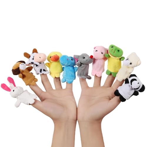 Fingerpuppen-Set - 10 Stück Mini-Tier-Fingerpuppen |Interaktives Handpuppenspielzeug, weiche Story-Time-Puppe für Partygeschenke, süßes Kinderspielzeug, Geburtstagsgeschenk Fingerpuppen-Set - 10 Stück Mini-Tier-Fingerpuppen |Interaktives Handpuppenspielzeug, weiche Story-Time-Puppe für Partygeschenke, süßes Kinderspielzeug, Geburtstagsgeschenk von Generisch