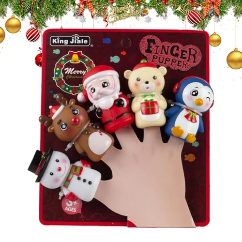 Fingerpuppen-Spielzeug,Weihnachts-Fingerpuppen | 5X weihnachtliches Spielpuppenspielzeug | Cartoon-Storytelling-Fingerpuppe, Weihnachtsmann- -Charakter-Fingerpuppe für Kinder, und Mädchen Fingerpuppen-Spielzeug,Weihnachts-Fingerpuppen | 5X weihnachtliches Spielpuppenspielzeug | Cartoon-Storytelling-Fingerpuppe, Weihnachtsmann- -Charakter-Fingerpuppe für Kinder, und Mädchen von Generisch