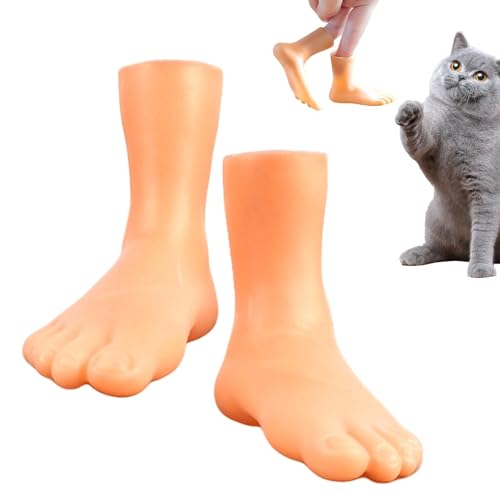 Fingerpuppen für Kinder,Finger-Fußpuppen - Kätzchen-Übungsspielzeug - 2 Stück kleine Füße, kleine Füße zum Spaß, kleine Fußfinger für Kinder und Erwachsene, süßes Katzenspielzeug von Generisch