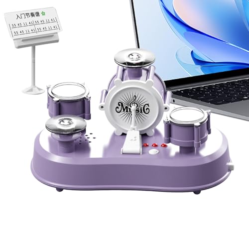 Fingertrommel Set, Schlagzeugset,Kleine Fingertrommeln - Berührungsempfindliches Spielzeug mit Klang und leichten Effekten, Miniatur-Musikinstrumente, Desktop-Geräte für Kinder Erwachsene Fingertrommel Set, Schlagzeugset,Kleine Fingertrommeln - Berührungsempfindliches Spielzeug mit Klang und leichten Effekten, Miniatur-Musikinstrumente, Desktop-Geräte für Kinder Erwachsene von Generisch