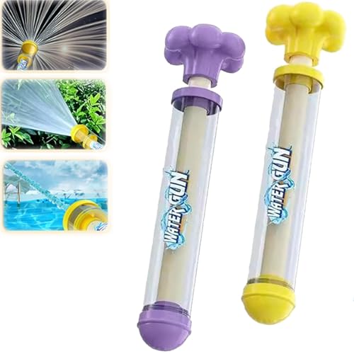 Firework Water Gun, Romantic Firework Style Water Spray Toy for Couples, Pusher Type Fun Fireworks Water Jet Spray Toy, High Pressure Pull-Out Sprinkler Spray Toys (2PCSB,Fan Spray) von Generisch