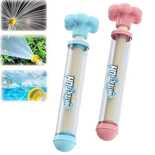 Firework Water Gun, Romantic Firework Style Water Spray Toy for Couples, Pusher Type Fun Fireworks Water Jet Spray Toy, High Pressure Pull-Out Sprinkler Spray Toys (2pcsA,Fan Spray) von Generisch