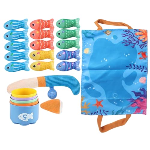 Fischereispiel - Sortieren von Stoffpädagogikspielzeug für Stapelbecher, sensorisches Spiel, interaktiv von Generisch