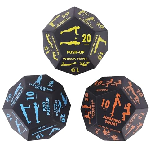 Fitness Dice, 12-Sided Exercise Game Tool, Strength Training Equipment, 4.72x3.94x3.94 Inches, Random Workout Challenge, Portable Fitness Gear, Home Gym Outdoor Travel Use Fitness Dice, 12-Sided Exercise Game Tool, Strength Training Equipment, 4.72x3.94x3.94 Inches, Random Workout Challenge, Portable Fitness Gear, Home Gym Outdoor Travel Use von Generisch