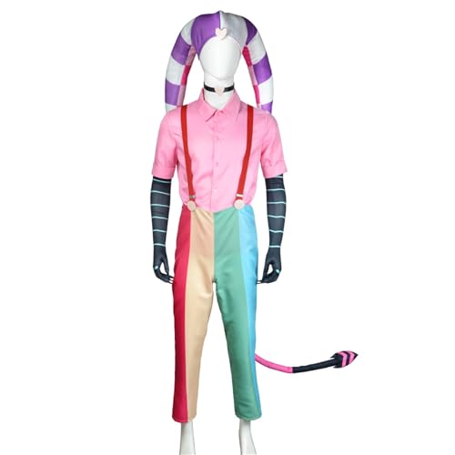 Fizzarolli Cosplay-Kostüm für Erwachsene, Overall, Hemd, Hut, niedliches Uniform-Set, Halloween, komplettes Set von Generisch