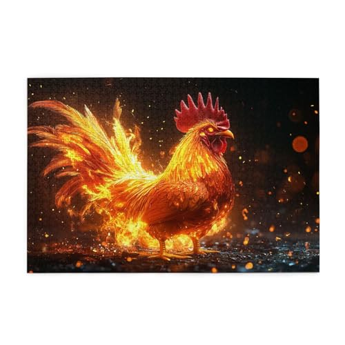 Flaming Turkey 1000 Teile Puzzle für Erwachsene Holzpuzzles für Erwachsene Geschenke Wohnkultur Flaming Turkey 1000 Teile Puzzle für Erwachsene Holzpuzzles für Erwachsene Geschenke Wohnkultur von Generisch