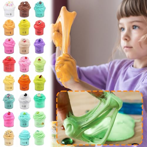 Flauschiger Schleim Fluffy Slime, 70 ml Fruit Slime 50 g, Slime Party Gifts for Children, Cloud Butter Slime, Super Soft and Non-Sticky, A Birthday Gift for Girls and Boys Aged 8-12 Years (A) von Generisch