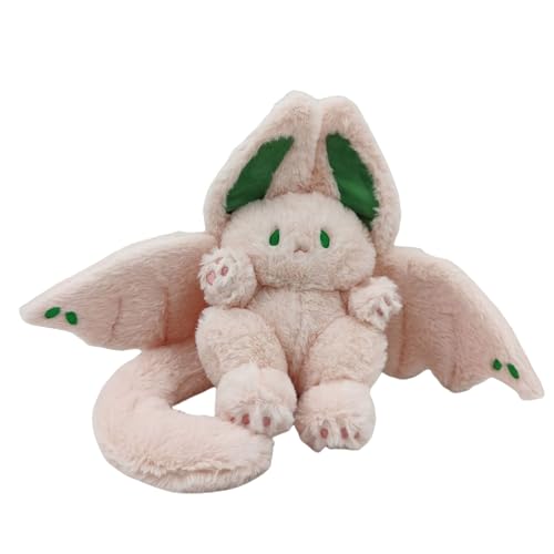 Fledermaus-Hasen-Puppe, fliegendes weißes Kaninchen, Plüschtier, Fledermausflügel, Hasen-Puppe, Plüschpuppe für Kinder Baby-Puppe (B, One Size) von Generisch