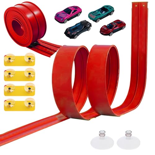 Flexible Rennstrecke - 4,5 M Biegsame Rennstrecke Mit 4 Autos Für Kinder,Interaktives Rennauto Spielzeug Für Mädchen Indoor Zuhause Flexible Rennstrecke - 4,5 M Biegsame Rennstrecke Mit 4 Autos Für Kinder,Interaktives Rennauto Spielzeug Für Mädchen Indoor Zuhause von Generisch