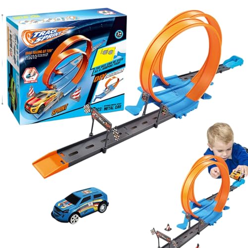Flexibler Track Toy Car-Pull-Back-Rennwagen, Verstellbare Montage-Strecken | Biegere Flexible Straßenspuren, Lustige Interaktive Trackspiele Für Familienunterhaltung, Weihnachts -Halloween Party Award Flexibler Track Toy Car-Pull-Back-Rennwagen, Verstellbare Montage-Strecken | Biegere Flexible Straßenspuren, Lustige Interaktive Trackspiele Für Familienunterhaltung, Weihnachts -Halloween Party Award von Generisch
