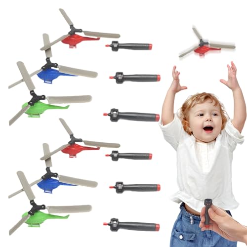 Fliegendes Hubschrauberspielzeug, Handhubschrauber -6 Stück Spin Copter Spielzeug für Kinder Flugspiel - Fliegender Hubschrauber-Spinner, Lern- und Bildungsspielzeug, lustiges Libellenspielzeug für K Fliegendes Hubschrauberspielzeug, Handhubschrauber -6 Stück Spin Copter Spielzeug für Kinder Flugspiel - Fliegender Hubschrauber-Spinner, Lern- und Bildungsspielzeug, lustiges Libellenspielzeug für K von Generisch