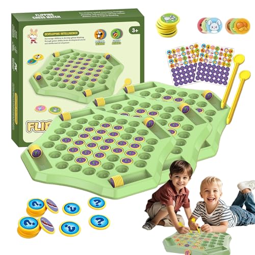 Flip Chess Memory,52pcs Flip Chess Memory Game,Board Games DIY Flips Chess Boards, Fruit Animal Matching Chess Boards,2 Players, Ages 3+ (Mix) von Generisch