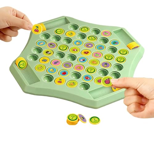 Flip Chess Memory Memory Spiel Flip Schachspiel Früchte Tier Memory Schach Spie Motorikspielzeug,Family Brettspiele für Gedächtnis Schach Lernspielzeug Gedächtnis Schach Lernspielzeug (B) von Generisch