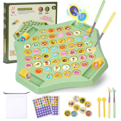Flip Chess Memory Spiel, Tier Memory Schach Brettspiel für Kinder, Lernspielzeug Gedächtnisspiel mit, Matching Brettspiele für Familie, Kindergarten & Vorschule (Tiere) von Generisch