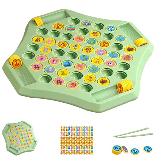 Flip Match Board Game, Lernspiel für Kinder, Memory Flip Chess, Tier- & Früchtemuster, Montessori Brettspiel, Gedächtnistraining, Vorschule & Familie (Tierserie) von Generisch